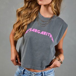 Metal Margarita Cotton Graphic Muscle Tee