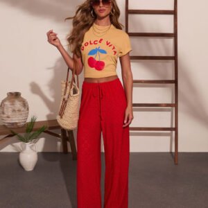 Dolce Vita Cherry Cotton Short Sleeve Graphic Tee