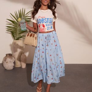 Lobster Seafood Club Cotton Graphic Short Sleeve Tee