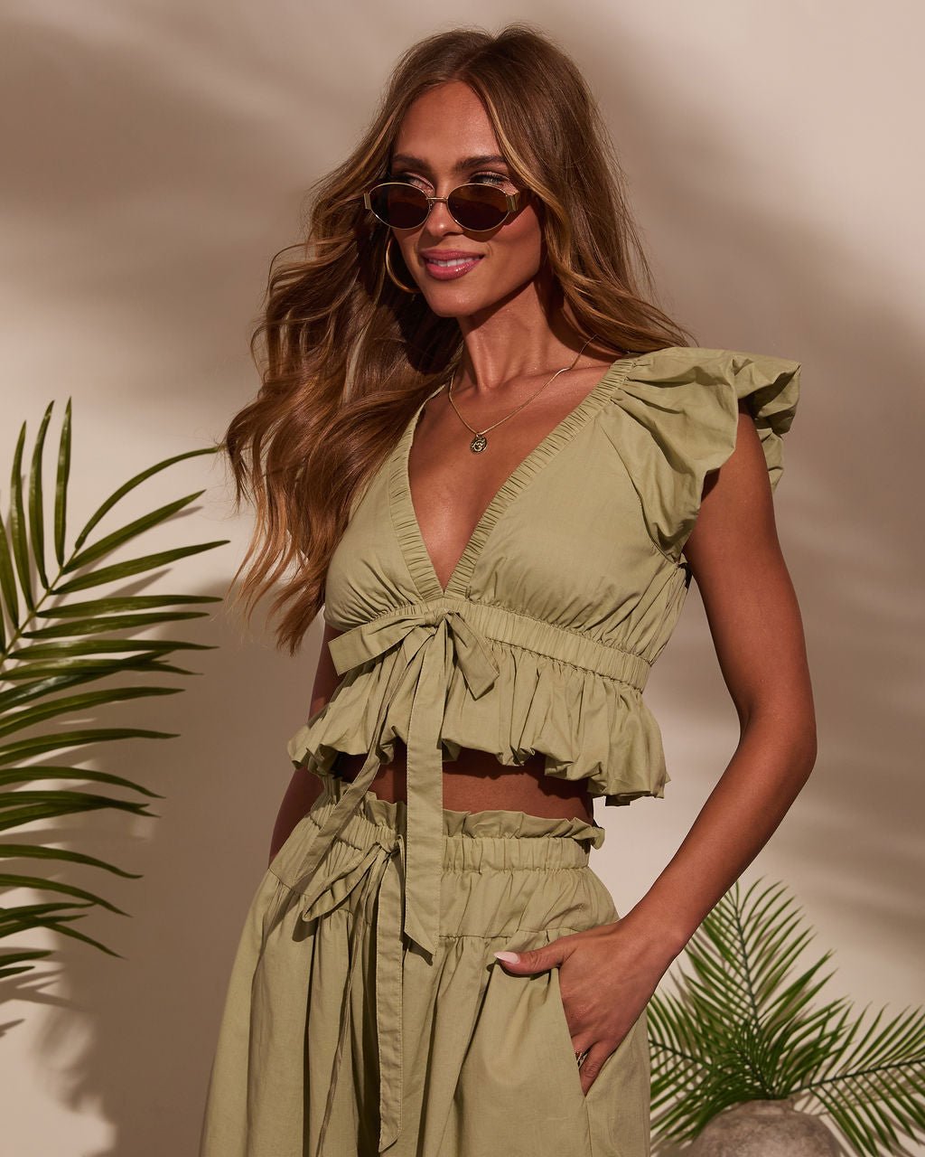 Fern Ruffle Peplum Top - Image 3