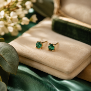 Emerald Stud Earrings